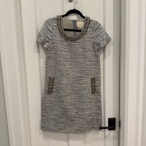 Kate Spade Short Sleeve Dress with Beaded Neckline & Pockets